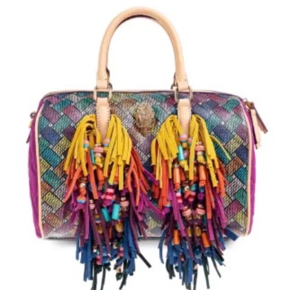 Kurt Geiger London Kensington Boston Fringe Duffle Bag NWT 💋ྀིྀི - Picture 2 of 6